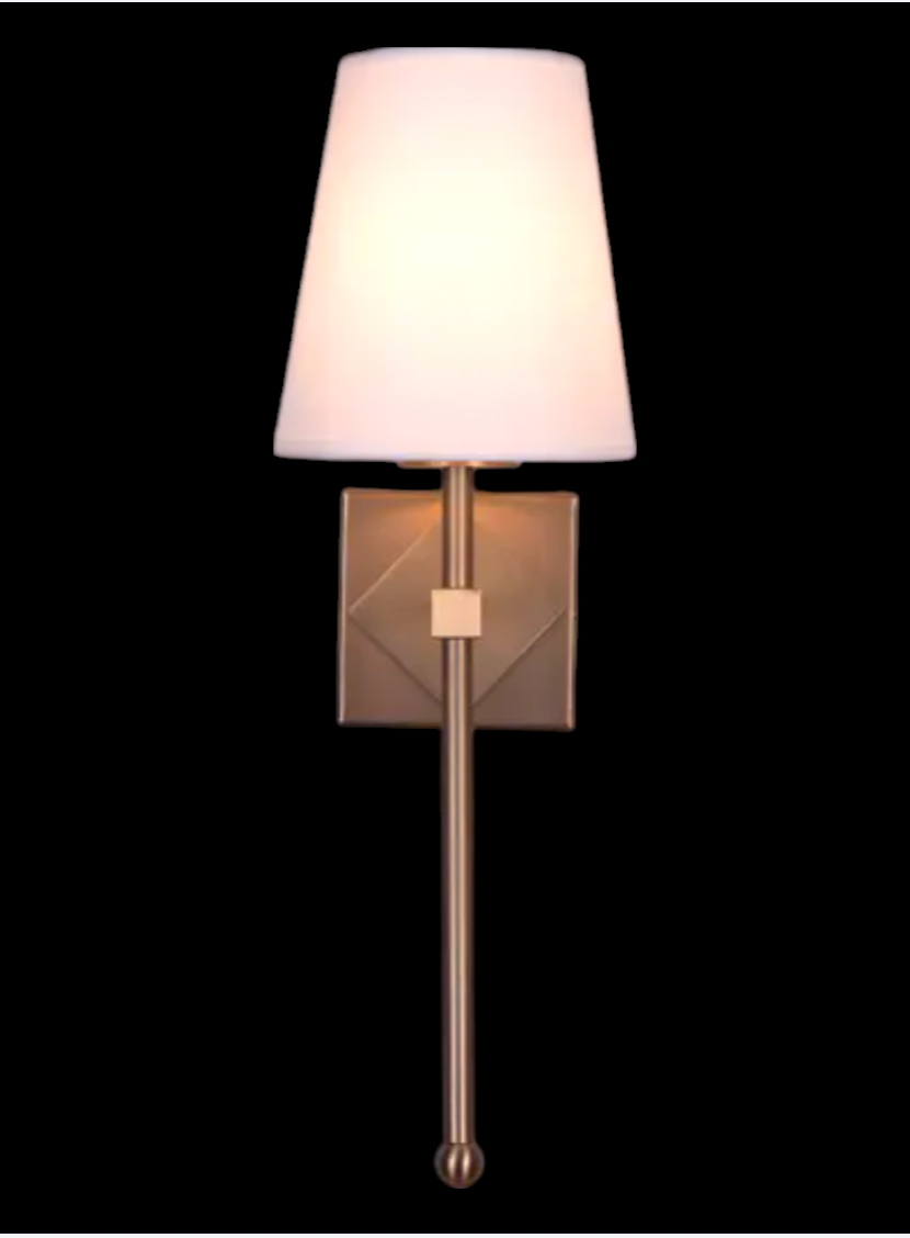 Art de Lumière sleek and simple brush gold antique brass wall light
