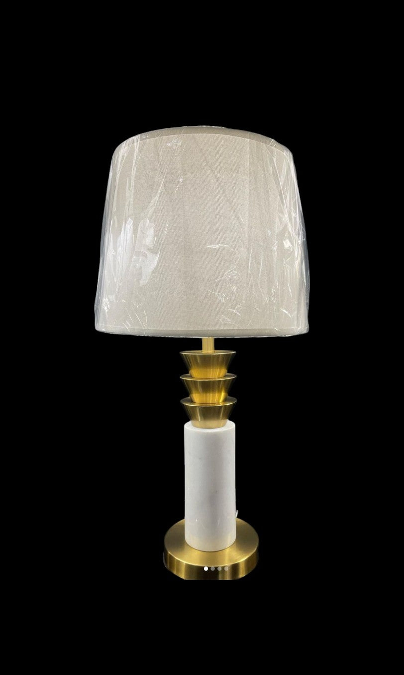 Ignis Aureus Marble and Brass Table Lamp