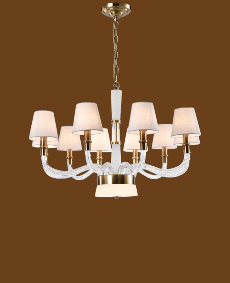 Lampadario Imperiale marble and crystal hanging light/ chandelier