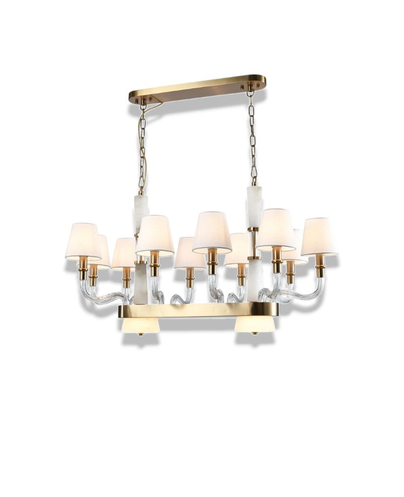 Opulence Royale marble and crystal hanging light/ chandelier