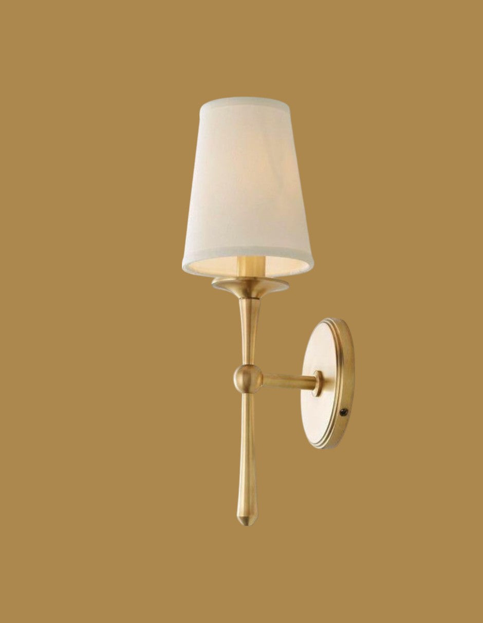 Stand By Me Antique Brass Shade Wall Light