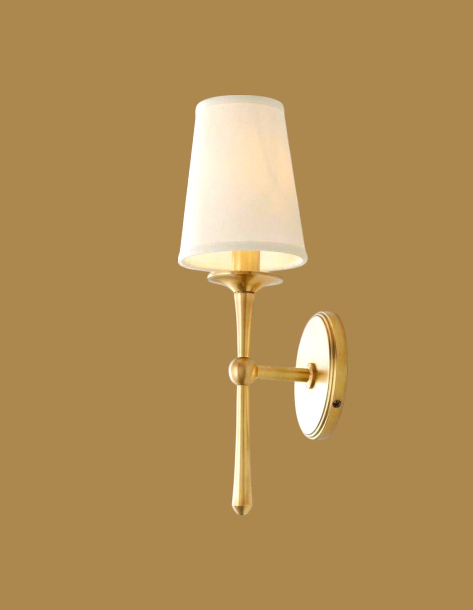 Stand By Me Antique Brass Shade Wall Light