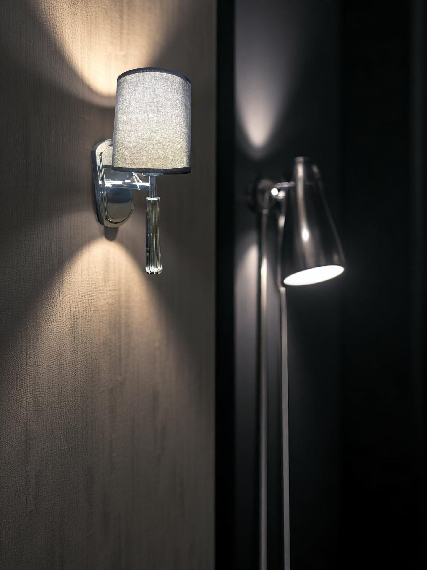 Shadow at Midnight Black Shade Wall Light