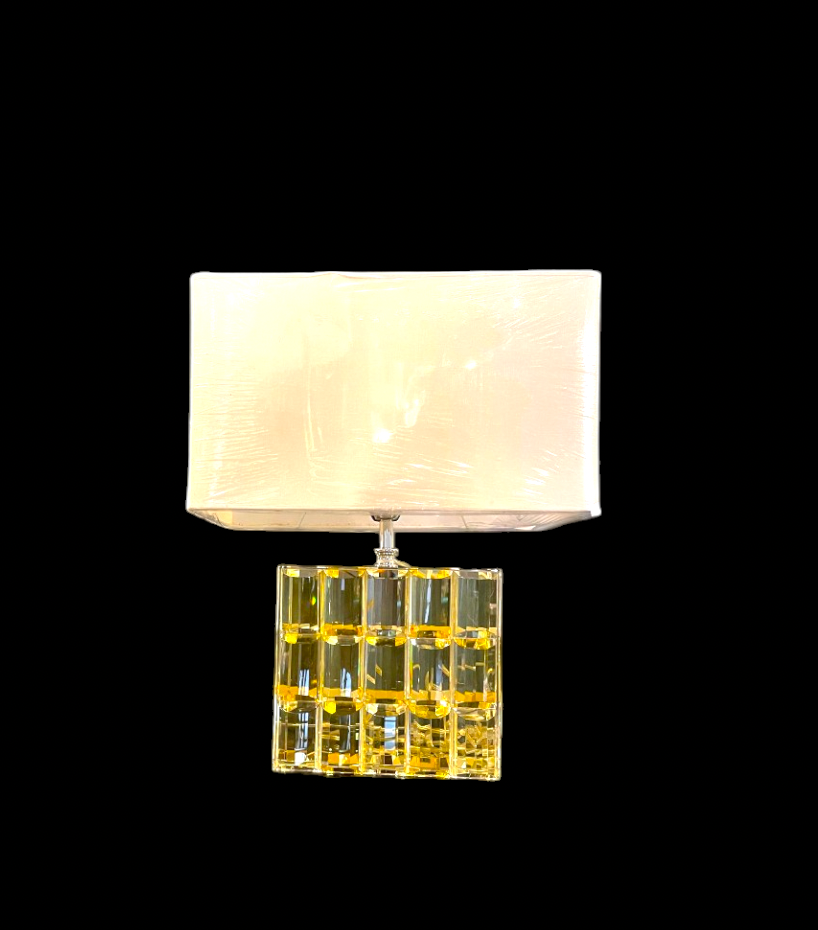 Crystal Lemon heavy crystal table lamp