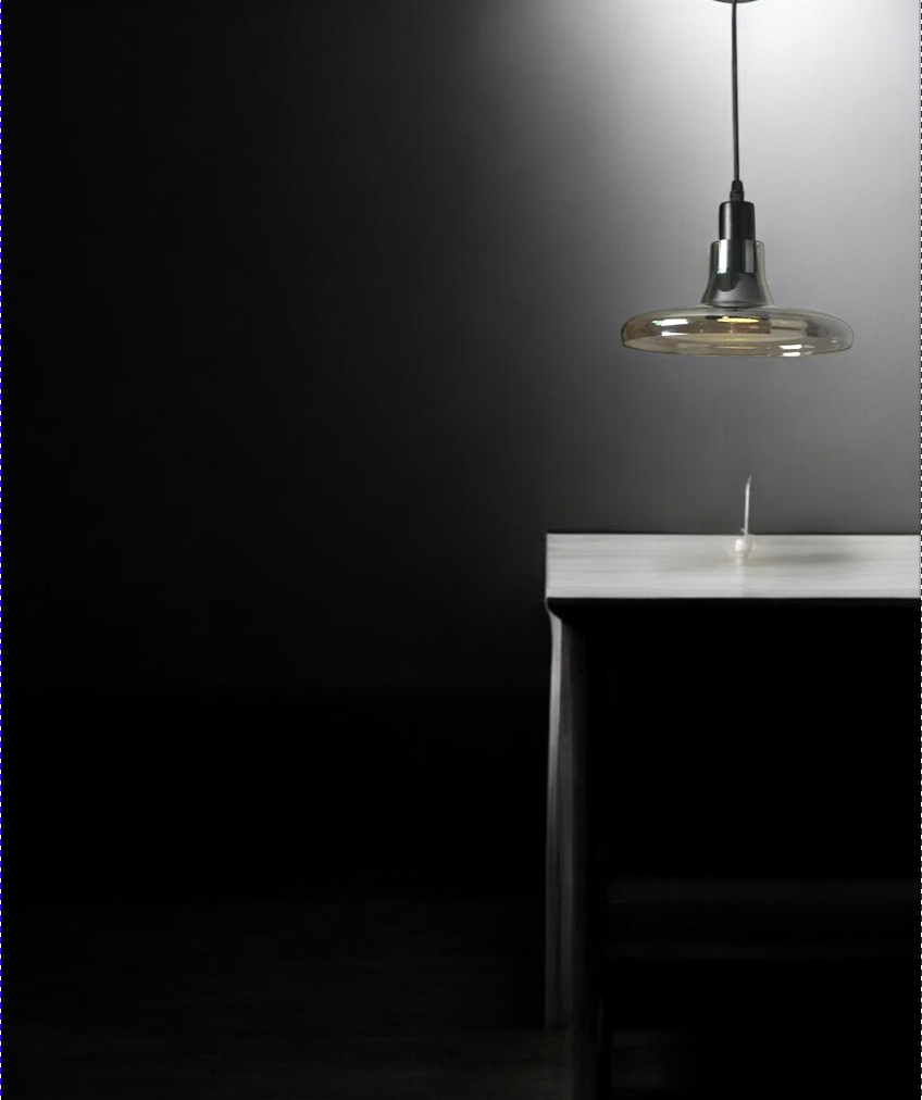 Smokey Drop smoke grey hanging light