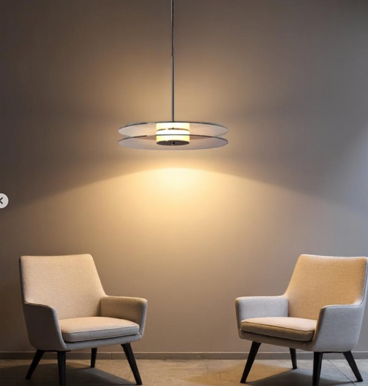 The Vinyl Amber Glass Hanging Pendant