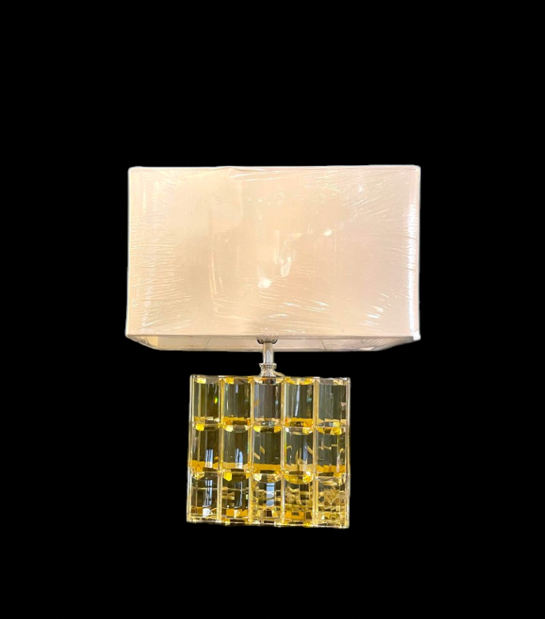 Crystal Lemon heavy crystal table lamp