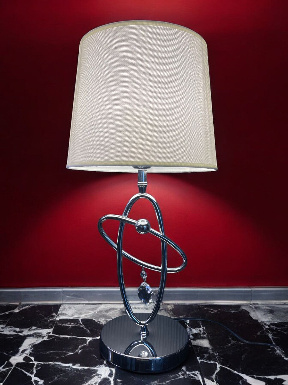 Orbital Star Lamp sleek chrome table lamp