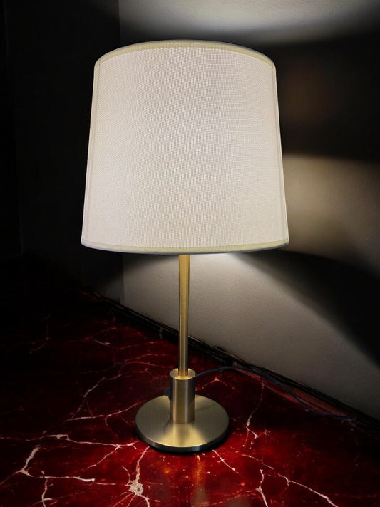 Beam and Gleam brushed metal golden finish table lamp