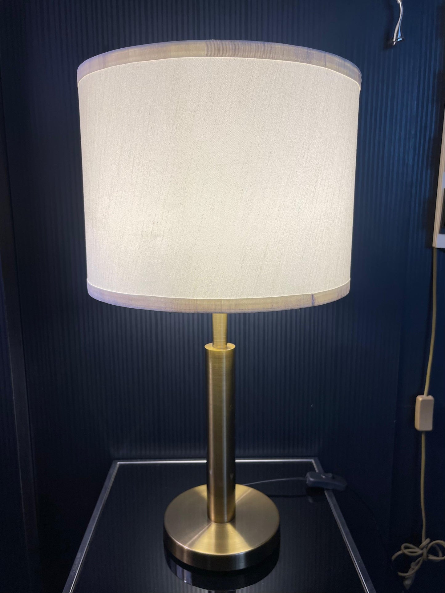 Glow to Show Classic  brushed metal finish golden Table Lamp