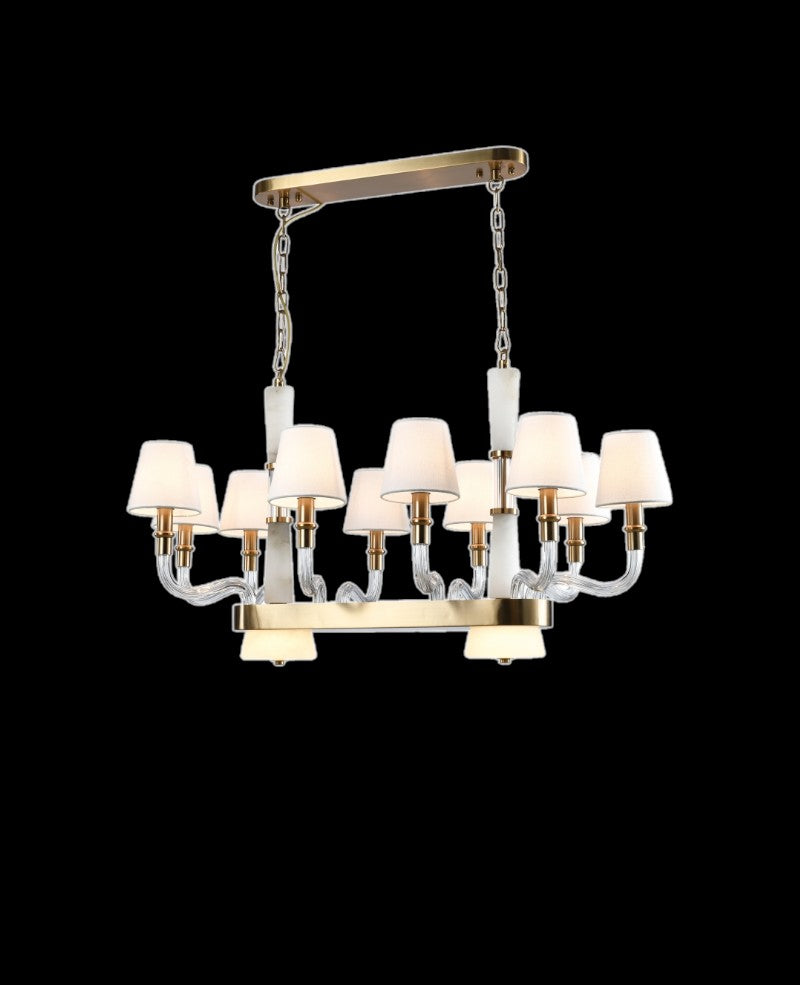 Opulence Royale marble and crystal hanging light/ chandelier