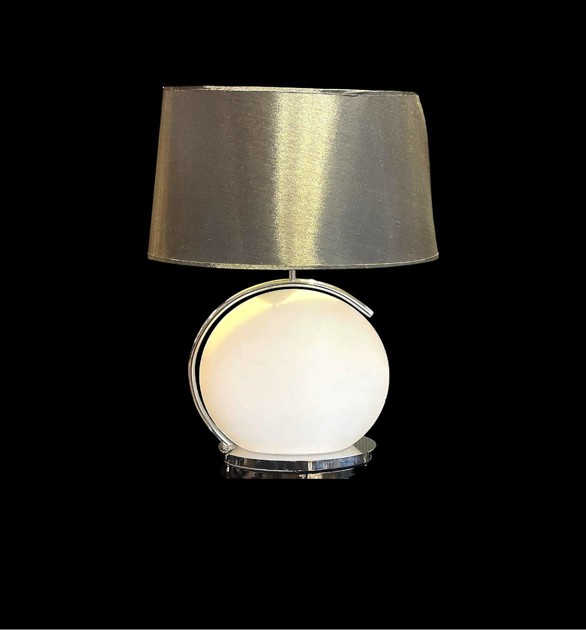 Serena Lux Black Shade and Glass Table Lamp