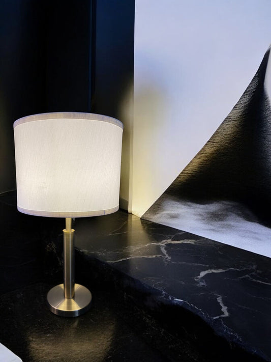 Glow to Show Classic  brushed metal finish golden Table Lamp