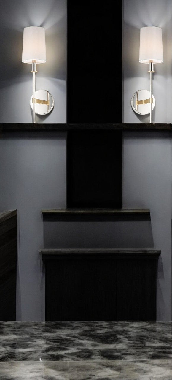 Gleam Luxe Wall Light in chrome and gold