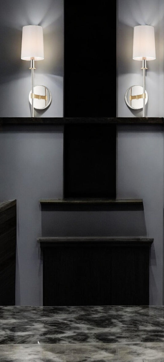 Gleam Luxe Wall Light in chrome and gold