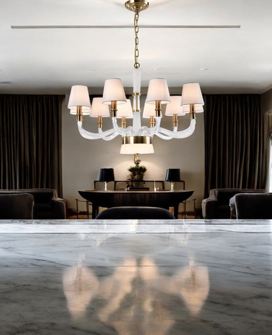 Lampadario Imperiale marble and crystal hanging light/ chandelier