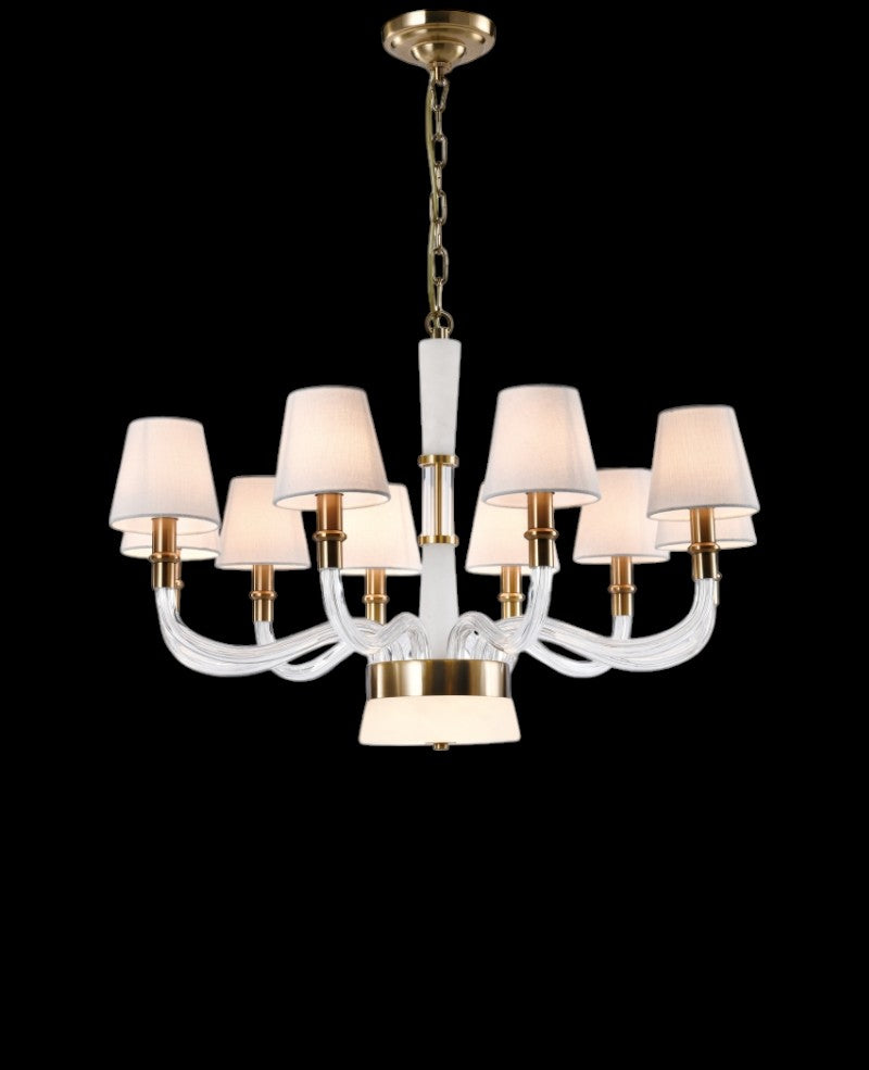 Lampadario Imperiale marble and crystal hanging light/ chandelier