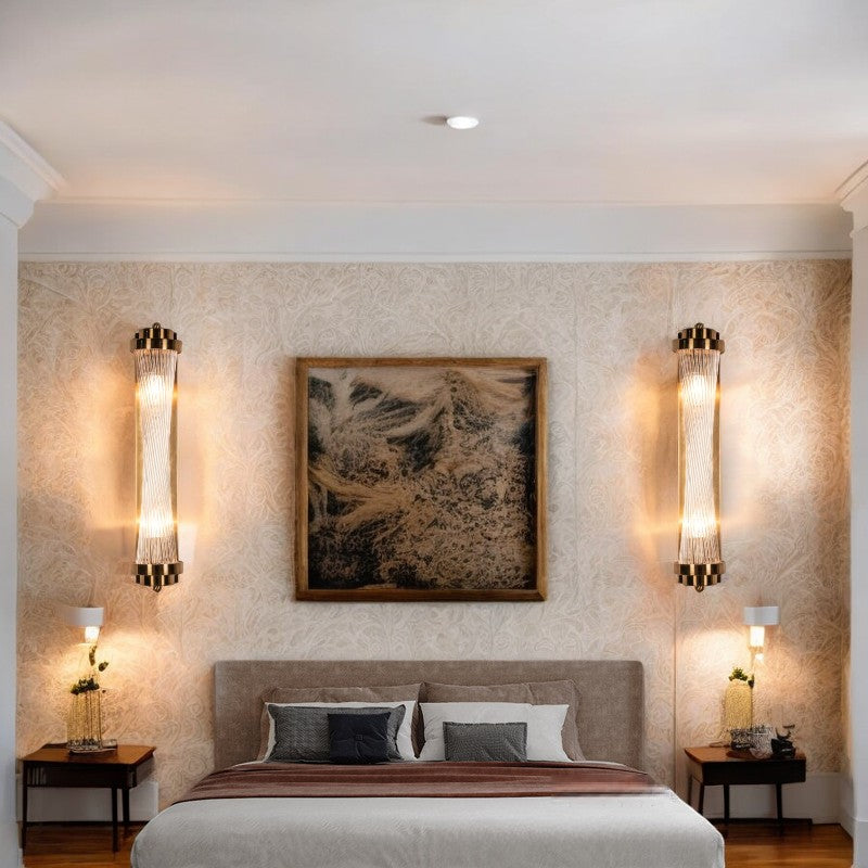 Long Turn Crystal pipe large wall light